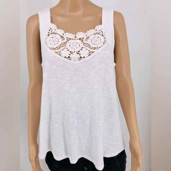 Wrangler Retro White Lace Detail Women's Top M - Picture 3 of 7